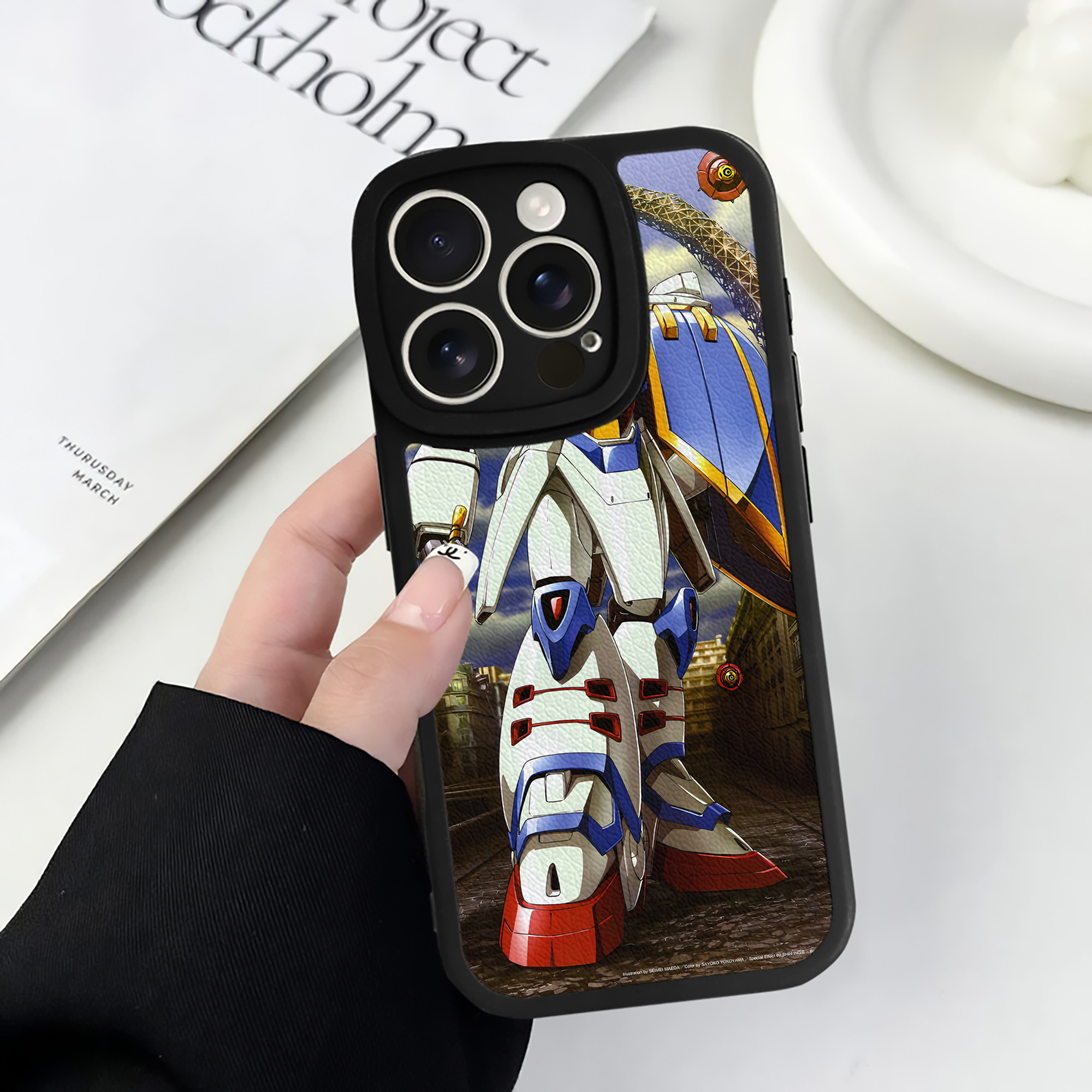 （画像用） 機動戦士ガンダム Mobile Suit Gundam 【iPhone 16シリーズ対応】シリコンスマホケース（レザー調） 材質：シリコン